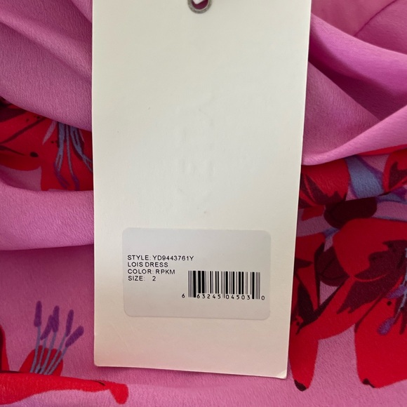 Likely Lois Pink and Red Floral Asymmetrical Dress - Picture 8 of 12